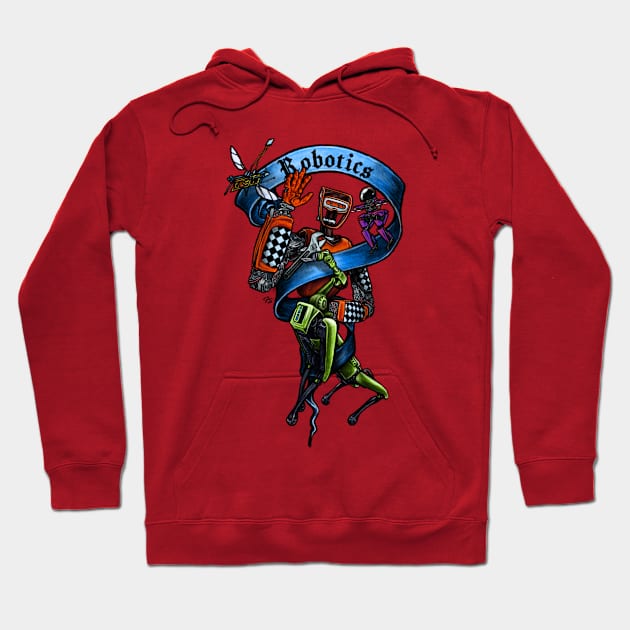 Robotics Nerd Banner Hoodie by FreyStrandDraws